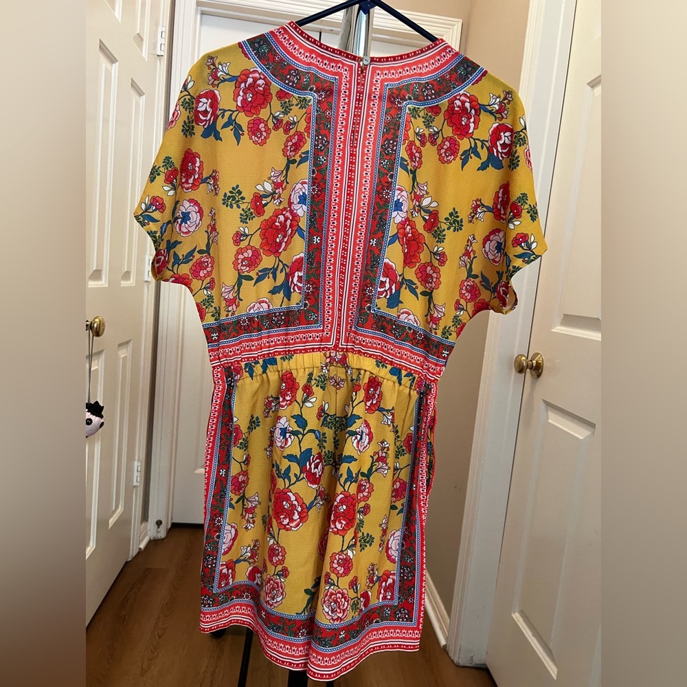 Umgee Vintage Pink and Red Floral V-Neck Top - Picture 6 of 7